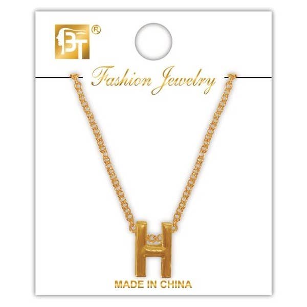 Initial Necklace H for wholesale by KT Supply