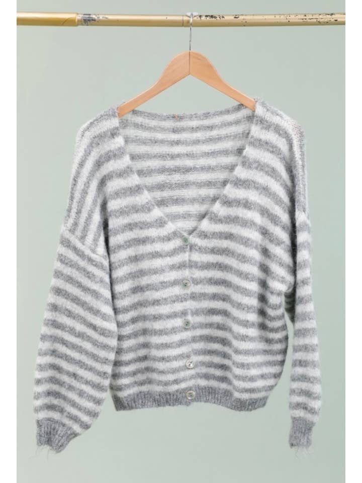 LÉA & LUC - Wholesale Cardigan - Women's - Striped cardigan REF. 5106213