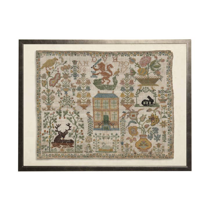 Antique Curiosities Inc - Wholesale Art Print - Vintage sampler reproduction created in 18170