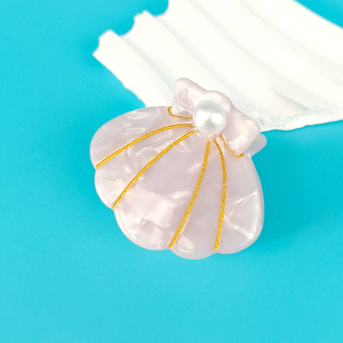 ACCITY - Wholesale Hair Clip - Women's - OCEAN BEACH FISH SEASHELL ACRYLIC HAIR CLAW CLIPS _CWAHA055220