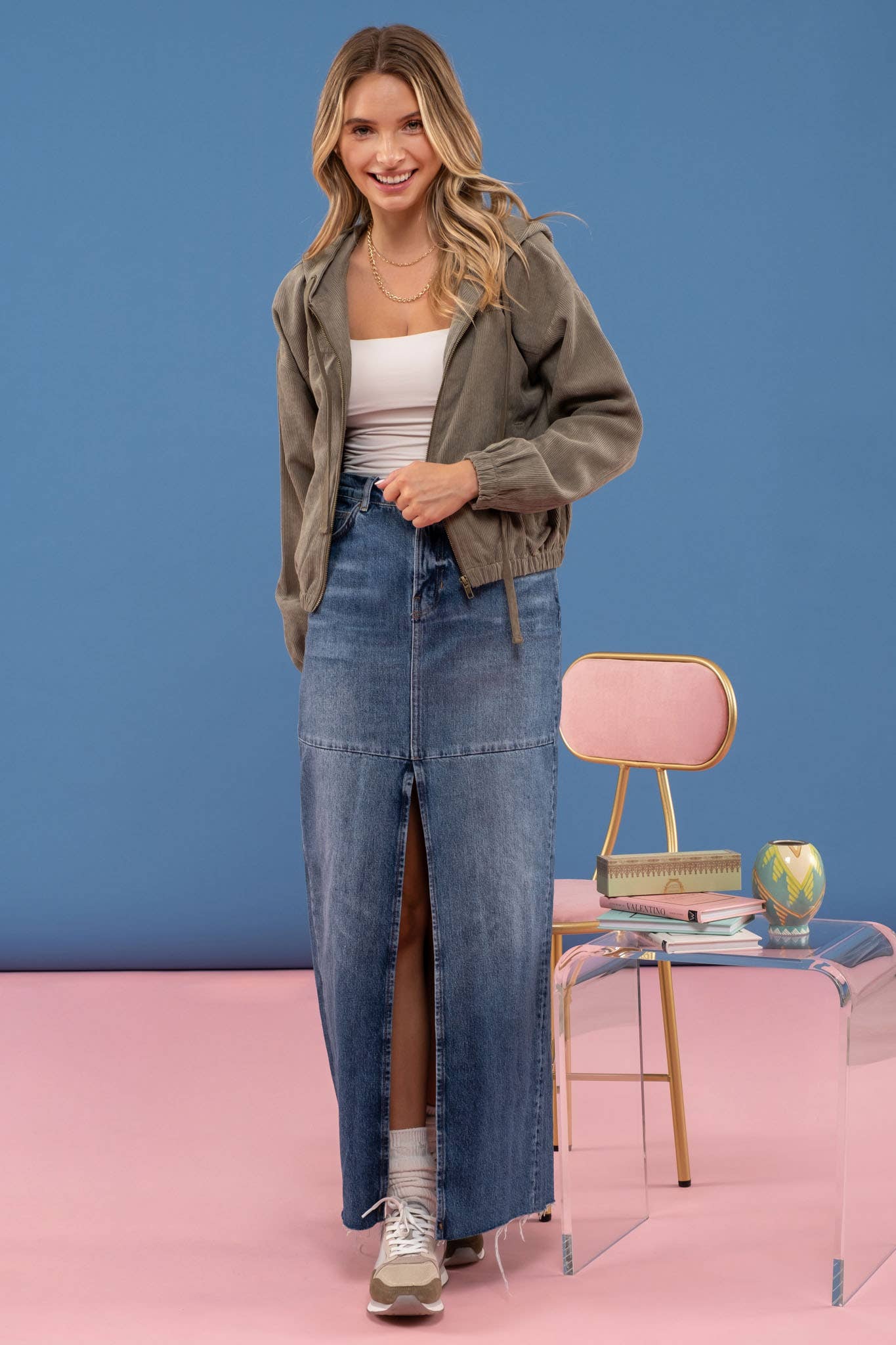 Blu Pepper – Blusão - Mulher por atacado – CASACO DE VELUDO COM ZÍPER29