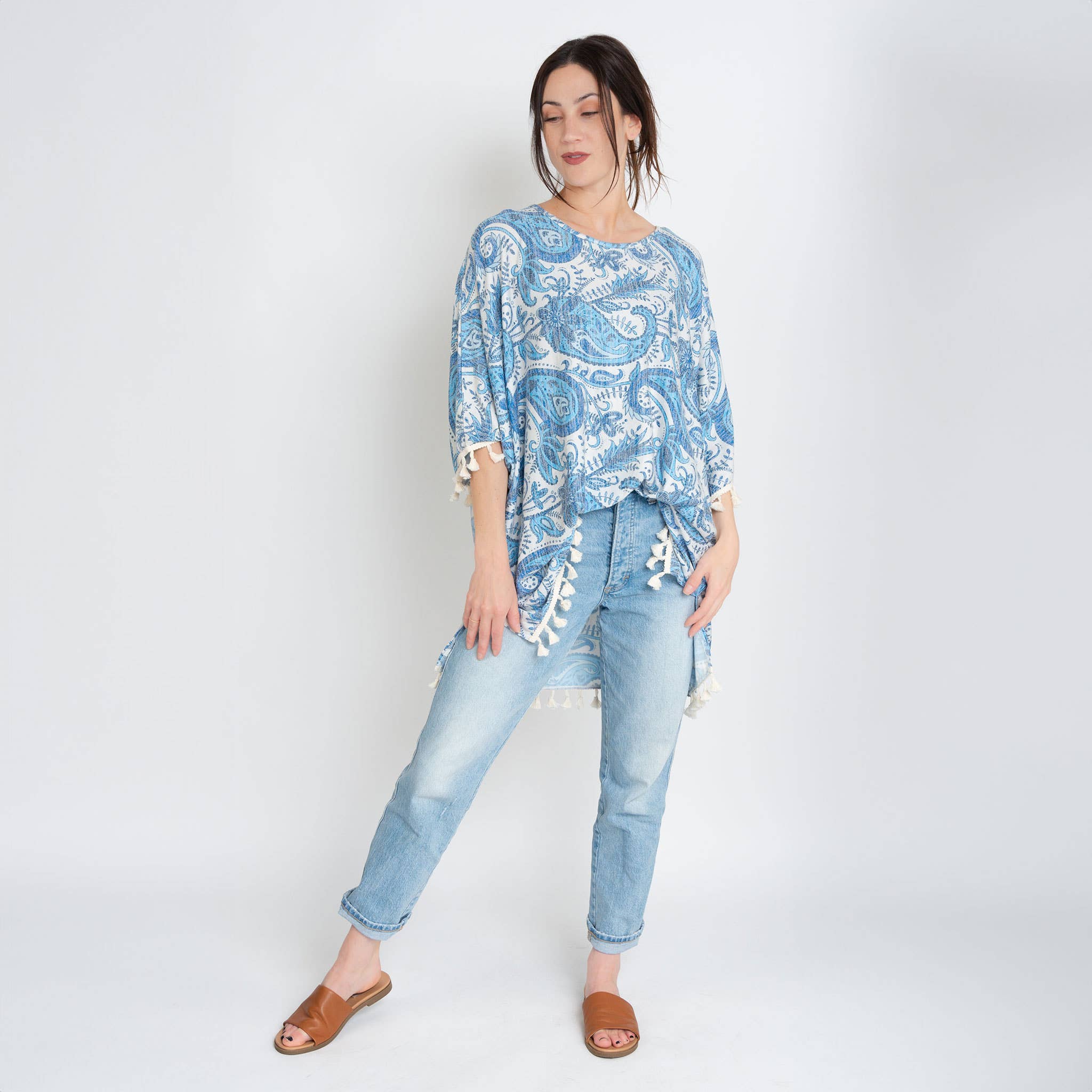 Elsie & Zoey - Venta al por mayor Camisola de baño - Mujer - Salida de Baño Elsie Talla Única con Flecos Playa12