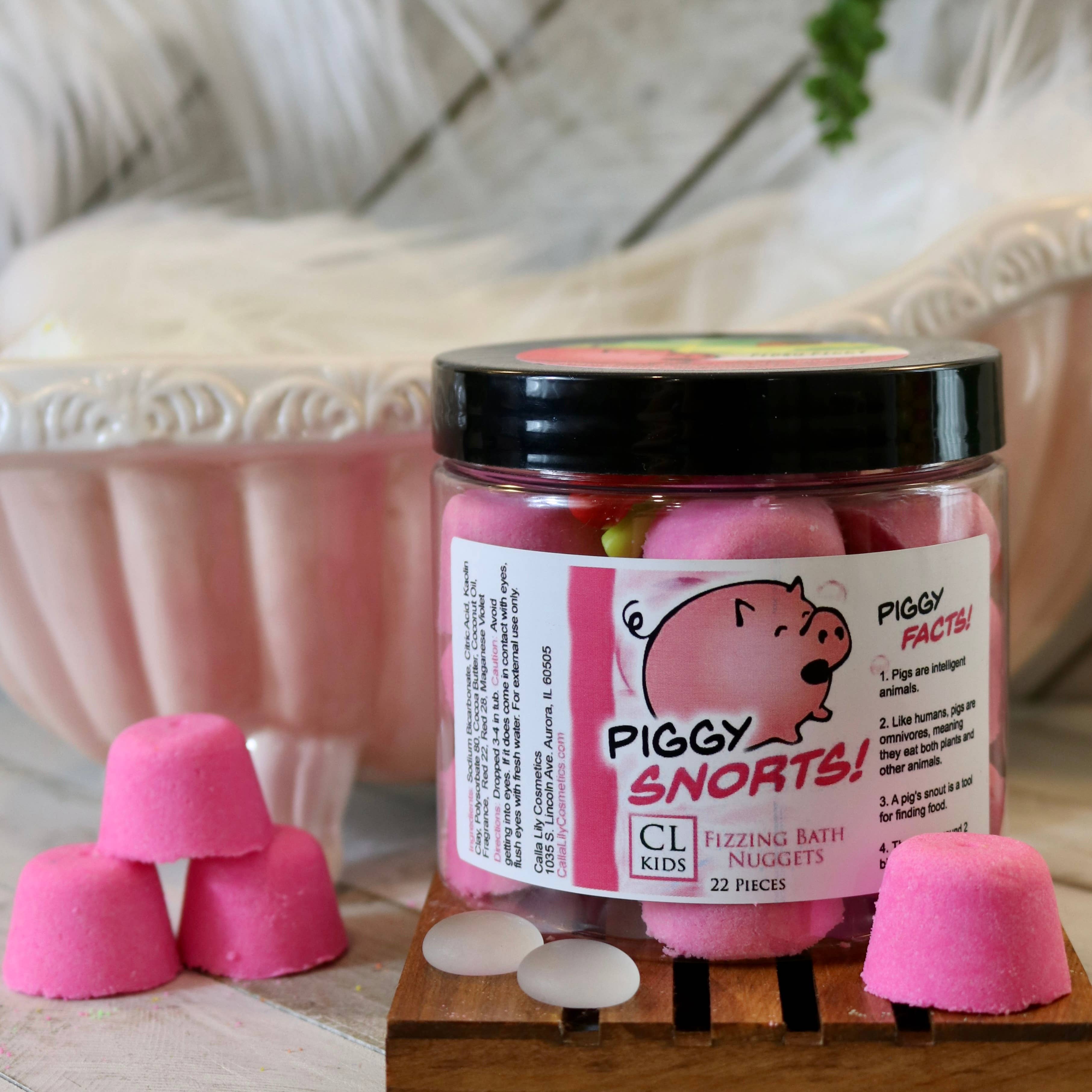 Calla Lily Cosmetics - Vendita all'ingrosso Bombe/polveri da bagno - Pepite da bagno Piggy Snorts - Bombe da bagno2