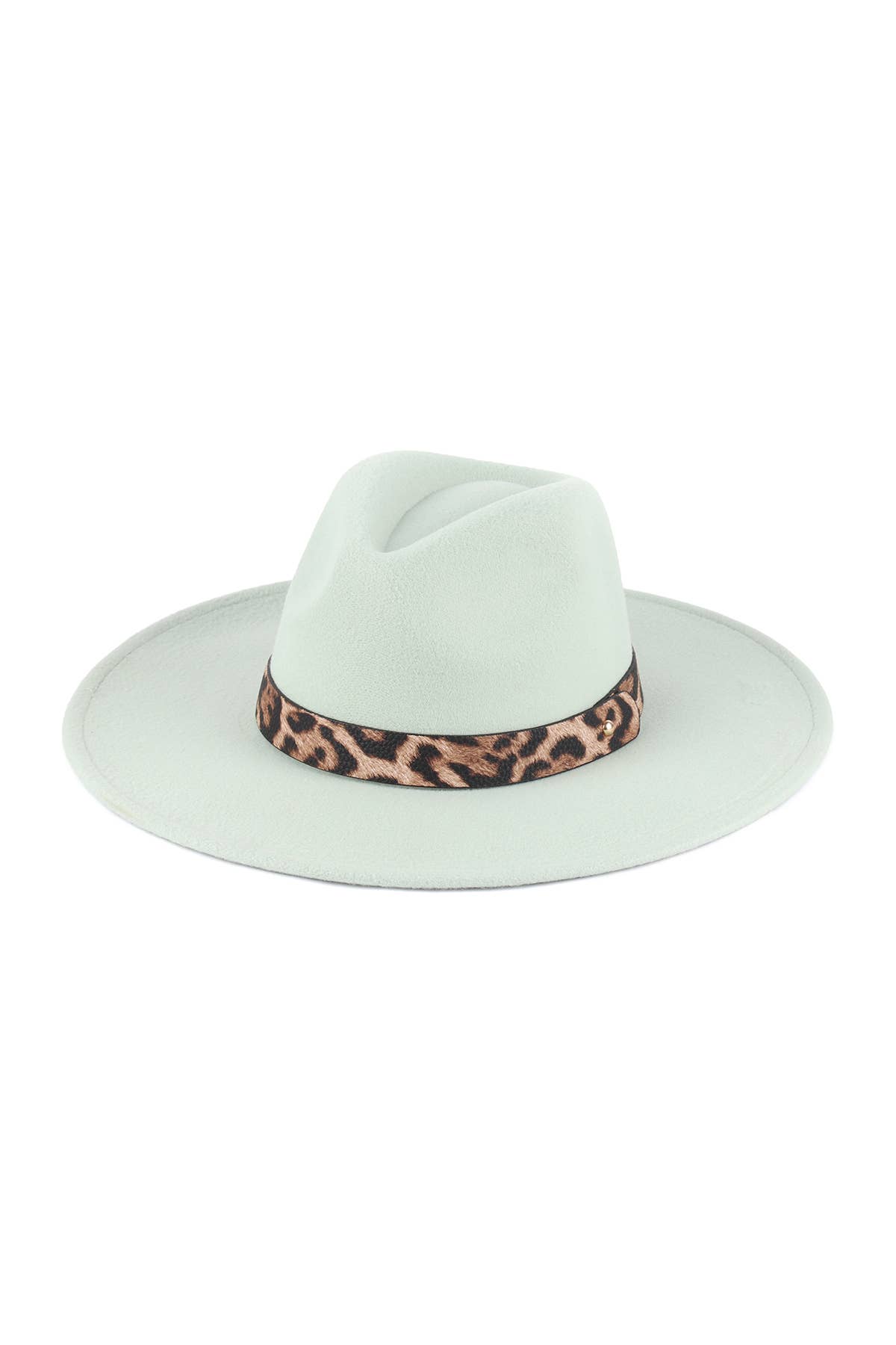 MYS Wholesale Inc - Vente Chapeau en feutre - femme - Chapeau à bord tendance en feutre avec accent léopard7