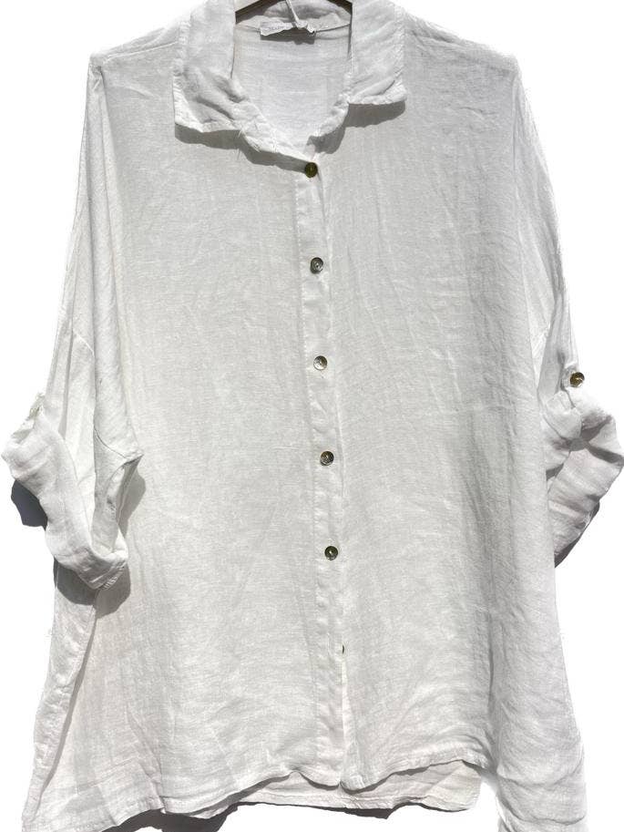 NOELINE – Großhandel Hemd mit Button-down-Kragen – Damen – 20090U Leinenhemd18