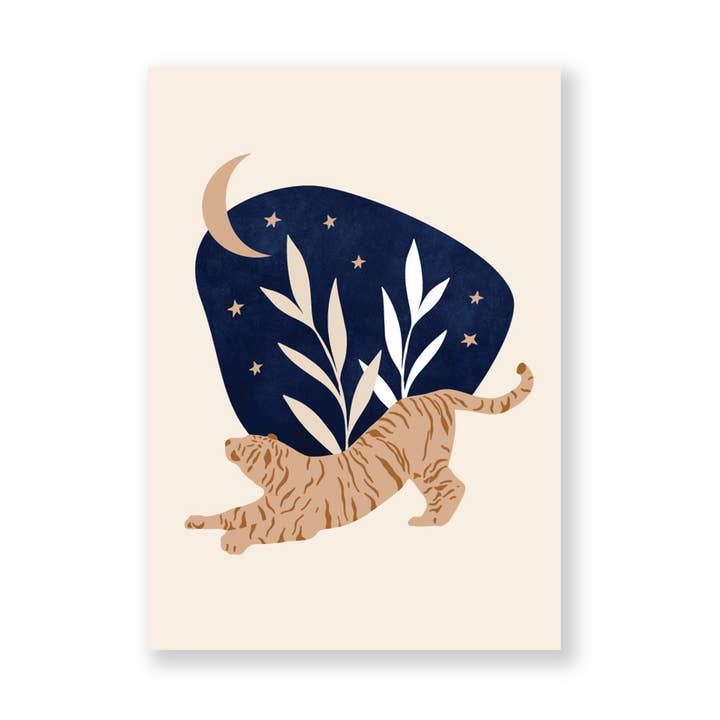 Reproducción de arte Sleepy Tiger para venta al por mayor de Palm & Wild