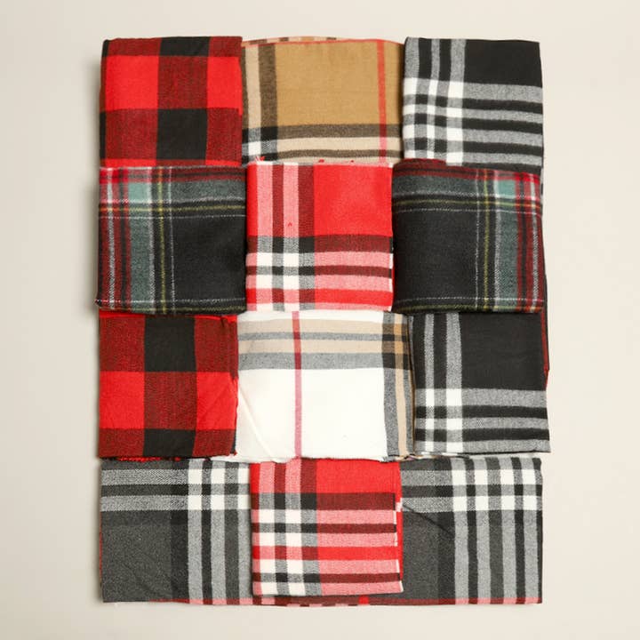 Fashion City - Wholesale Scarf - Women's - Wide Plaid Tartan Cashmere Feel Scarf Shawl