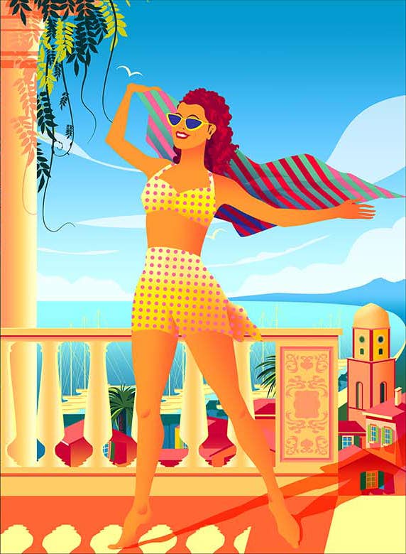 La Belle France - Vente Torchons - Torchon Provence 100 % coton18