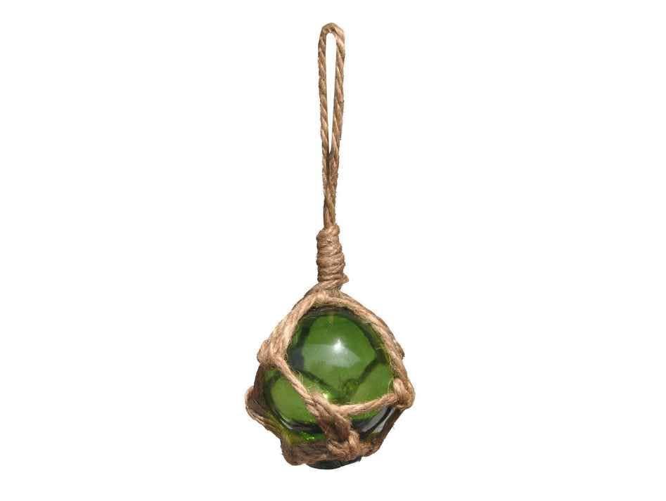 Hampton Nautical – wholesale Ornament – Green Japanese Glass Ball Fishing Float Decoration Christmas Ornament 2"1