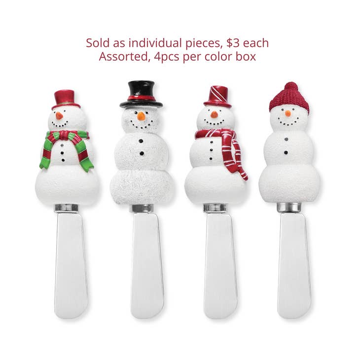 Snowmen Polyresin Cheese Spreader for wholesale by Supreme Housewares