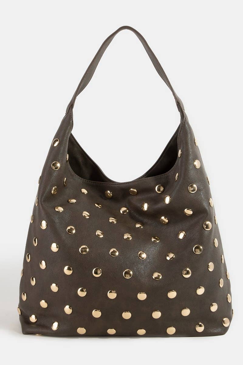 Oblige by G - Wholesale Shoulder bag – women's - Studded Slouch Hobo Bag
 MMA92885