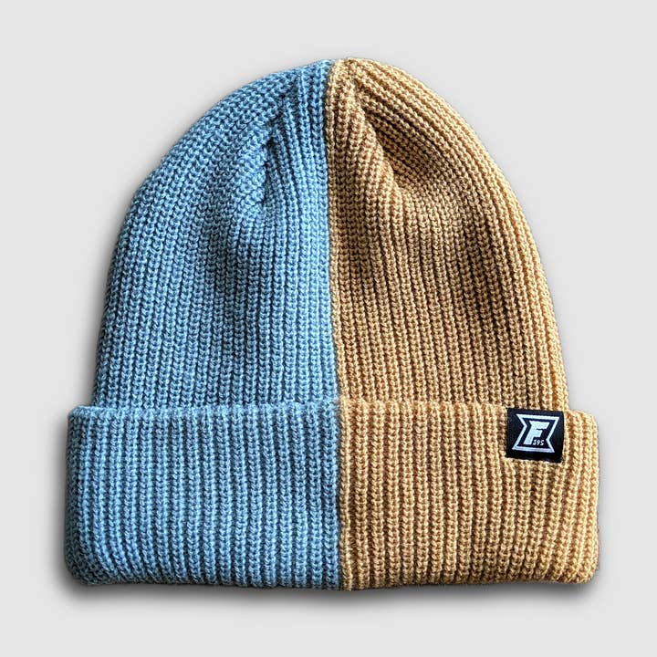 Bonnet bicolore - Bleu minéral/Tan pour la vente par FaultLine395