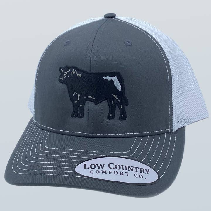 Florida Cow Branded Charcoal/White Hat for wholesale by Riverbed Threads
