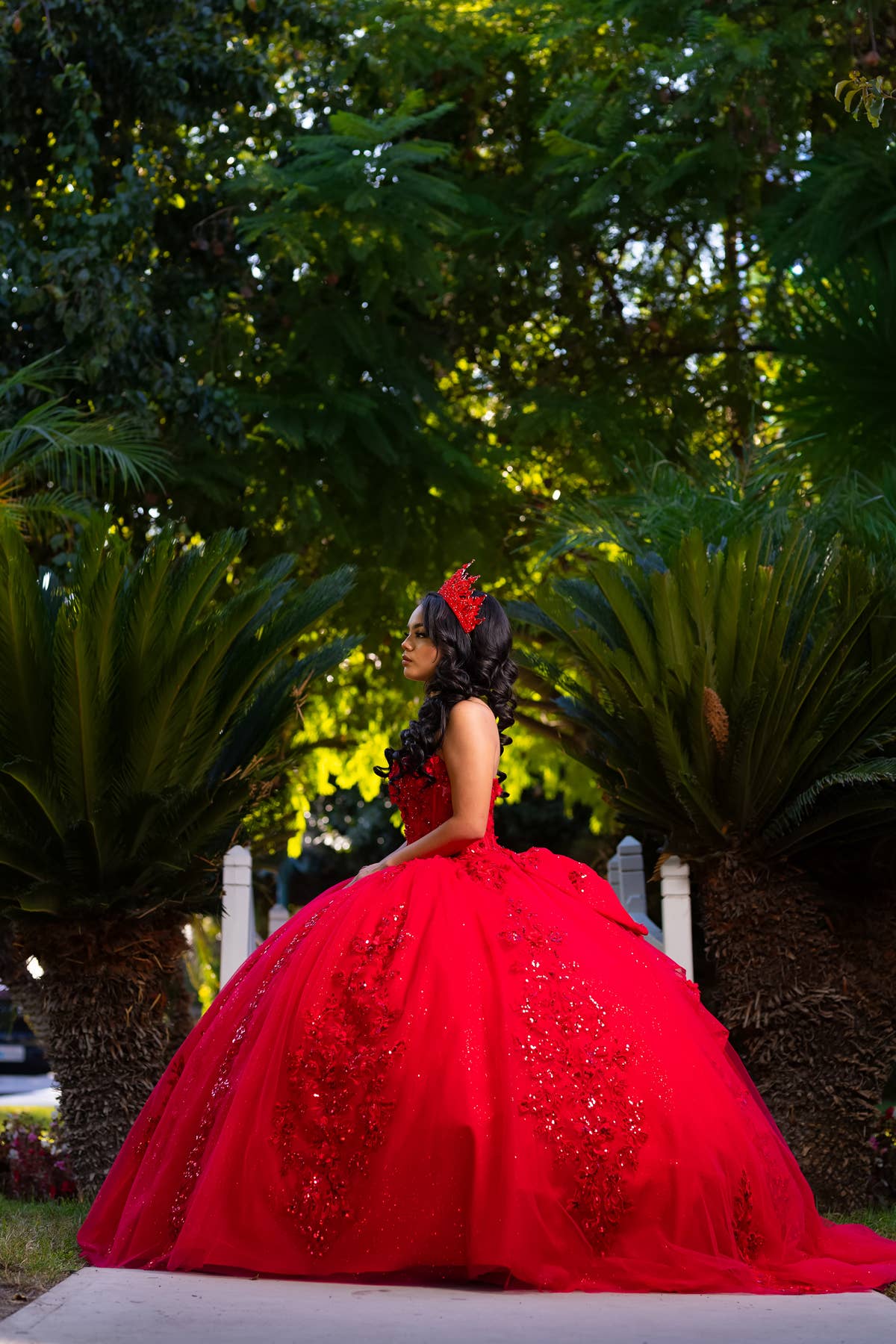 Red Sweetheart neckline quinceanera dress CHF3129 for wholesale on Faire2