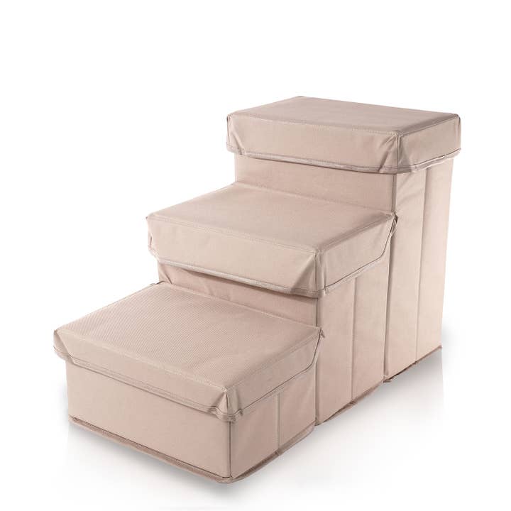 Precious Tails - Vente Escalier et rampe – chat et chien - Étapes de rangement pliables Home Base en 3 étapes pour animaux de compagnie15