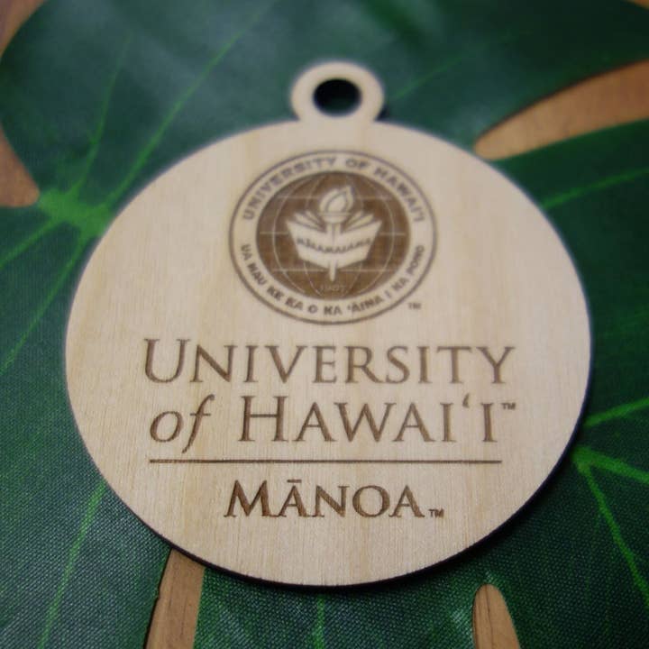 Officially Licensed University of Hawaii at Manoa Keepsake Ornament for wholesale by Aloha Cuts