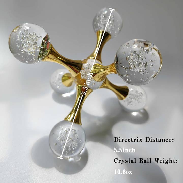 VIGOR - Wholesale Decorative Tabletop Object - Golden Crystal Ball Home Decor for Modern Western House11
