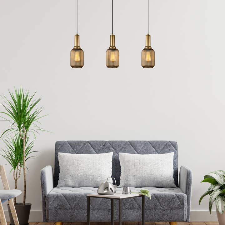 Eclipse Lighting – wholesale Chandelier/hanging light – Soft Pendant Light, Ribbed Modern White Glass, Custom Cylinder Glass Color Fixture, Elegant Multi Light for Stairwell Long Chandelier23