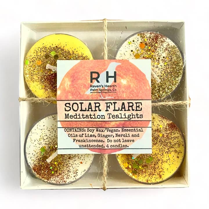 Zonnevlam Theelichten | Limoen & Kokosnoot Geur | Zomer voor wholesale door Raven’s Hearth