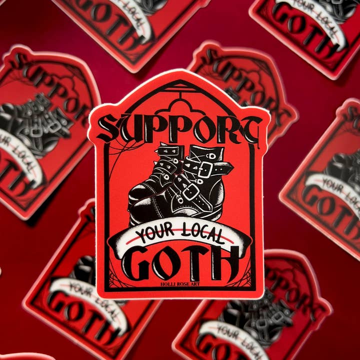 Holli Rose Art - Vente Autocollant - Soutenez votre gothique local autocollant4