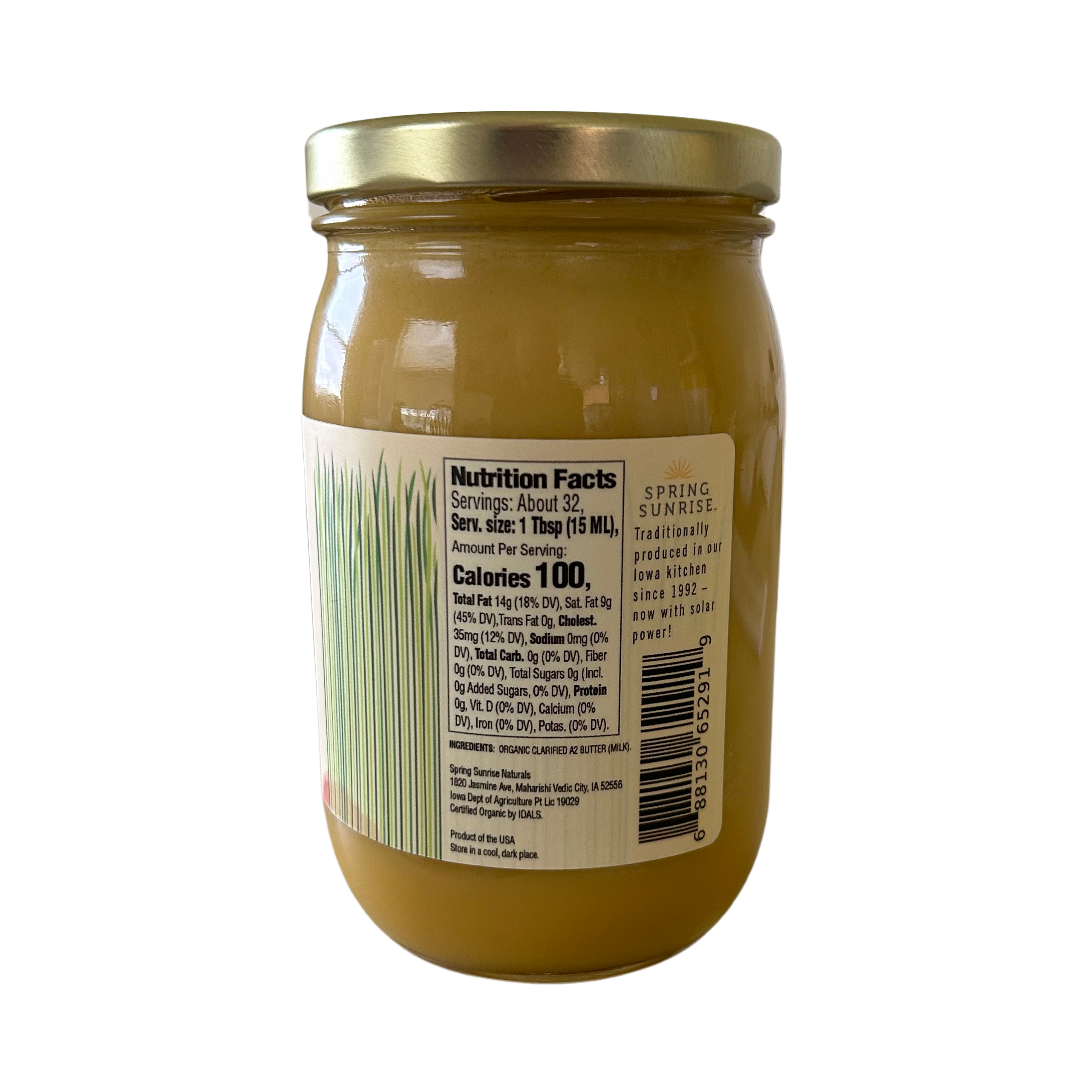 Spring Sunrise Natural Foods - Vendita all'ingrosso Olio da cucina - Ghee biologico A2/A22