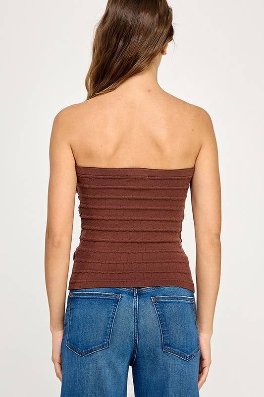 Miss Love - Wholesale Knit Top - Women's - Twist Front Sweater Tube Top53