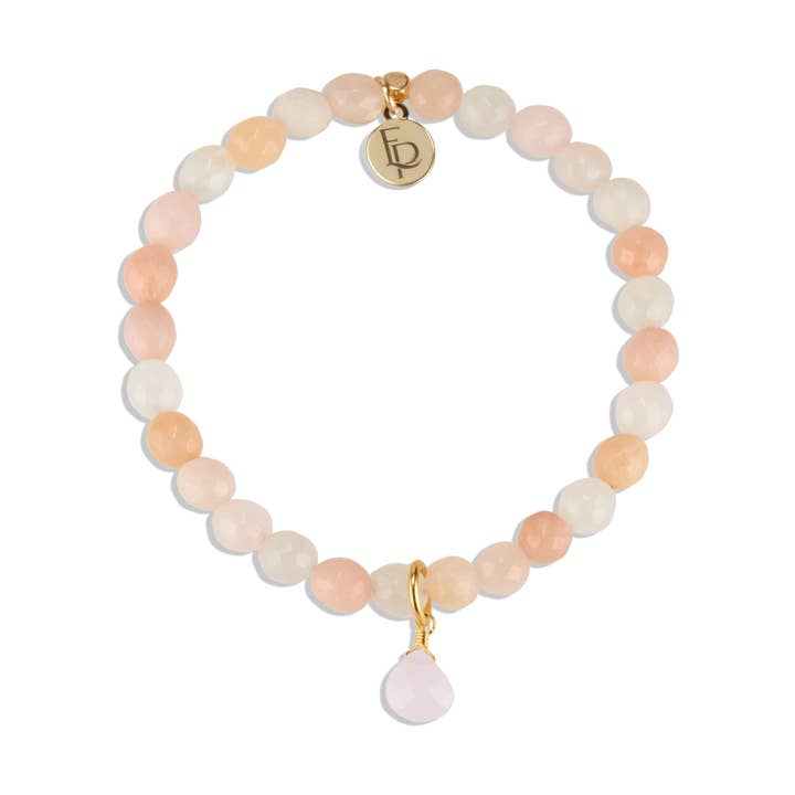 Royal Gemstone Bracelet Peach Moonstone for wholesale by Elli Parr Jewelry