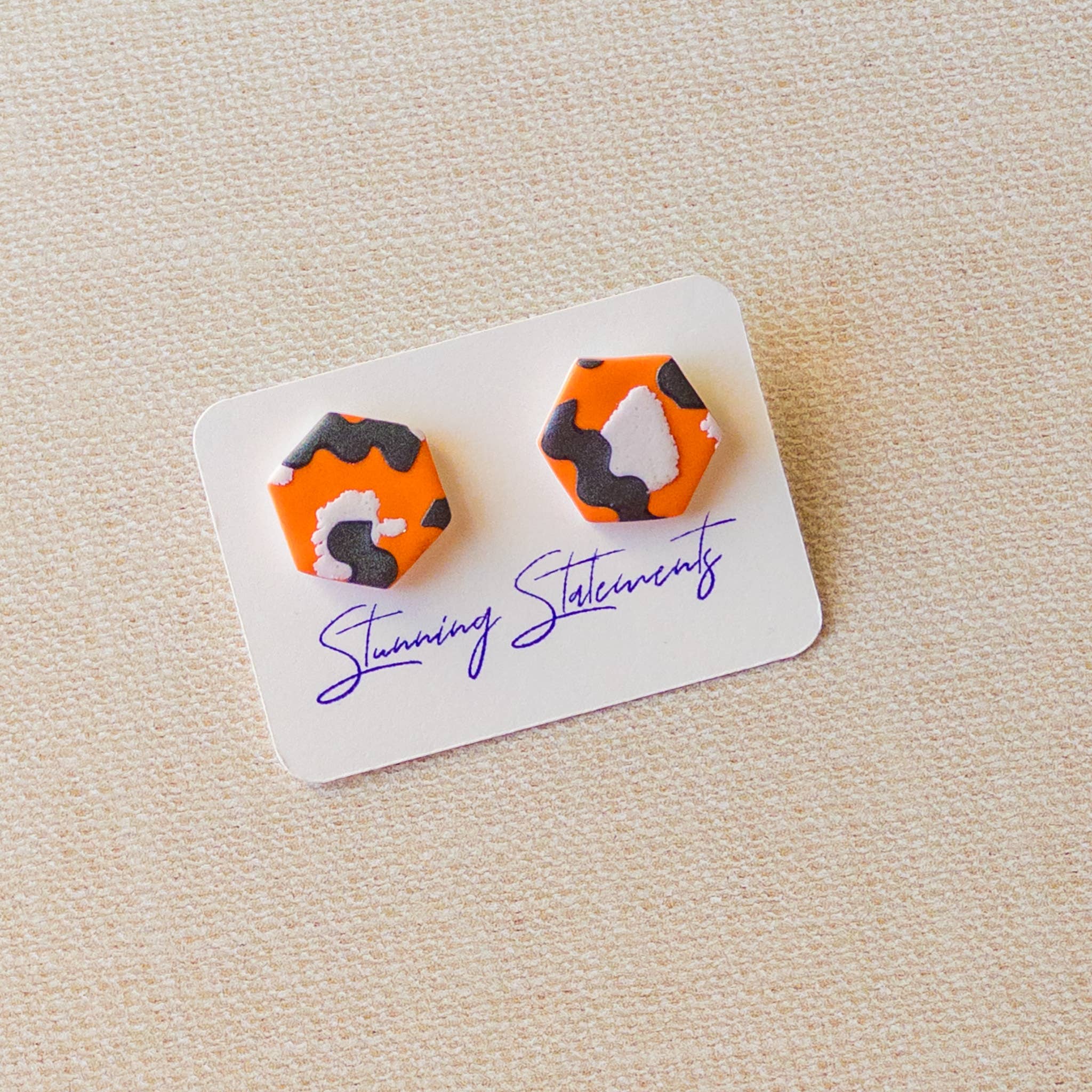 Stunning Statements - Wholesale Stud/Post Earrings - Franki Gameday School Spirit Clay Earrings1