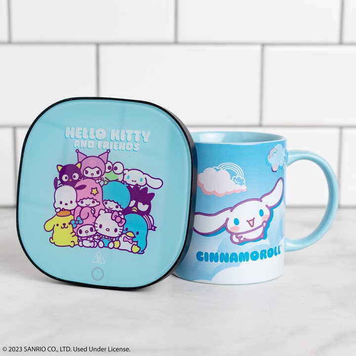 Uncanny Brands - Vente Appareils électroménagers - Tasse à café avec chauffe-tasse électrique Cinnamoroll Hello Kitty et ses amis par Uncanny Brands2
