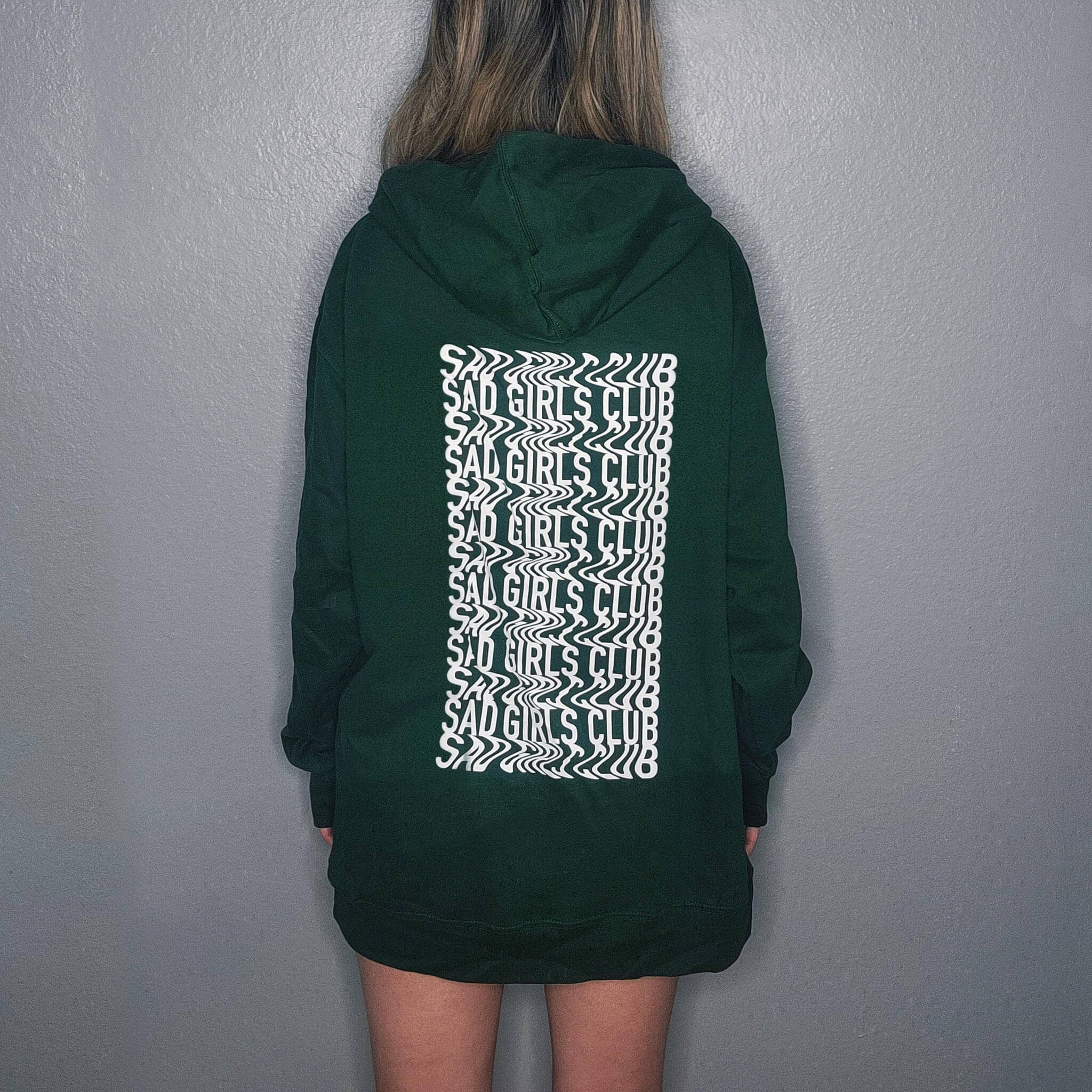 Sad Sad Club - Wholesale Hoodie - Women's - Sad Girls Classic Midweight Hoodie | Forest Green3