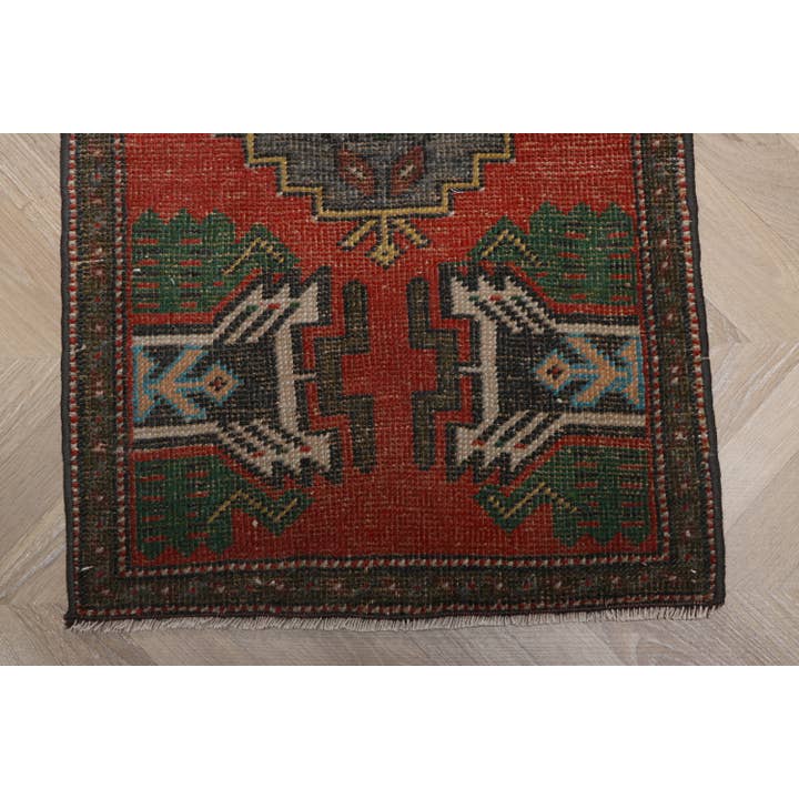 The Loom Wholesale - Wholesale Area rug - Vintage Turkish Oushak Handwoven Mini Rug 1.6x3.2 ft3