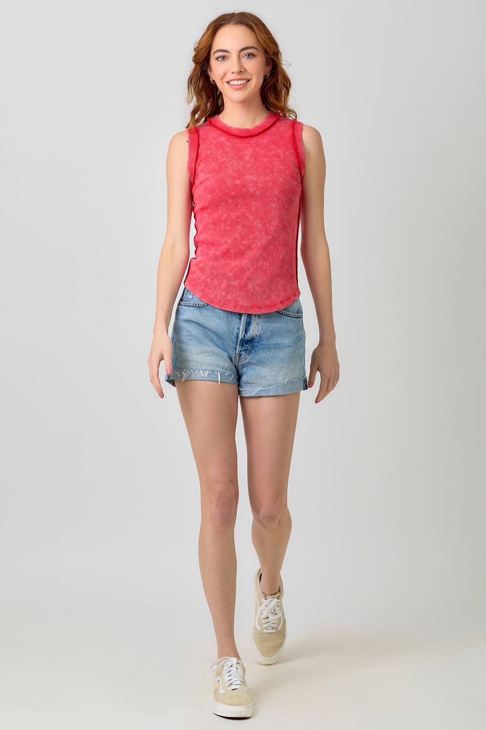 Mystree - Wholesale Tank Top - Women's - 60556 Exposed Seaming Ribbed Tank14