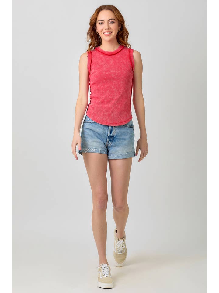 Mystree - Wholesale Tank Top - Women's - 60556 Exposed Seaming Ribbed Tank14