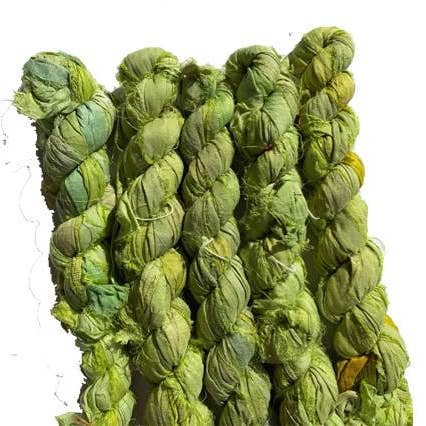 Sari Silk ribbon 46 Green lemon for wholesale by Sun Enterprises B.V.