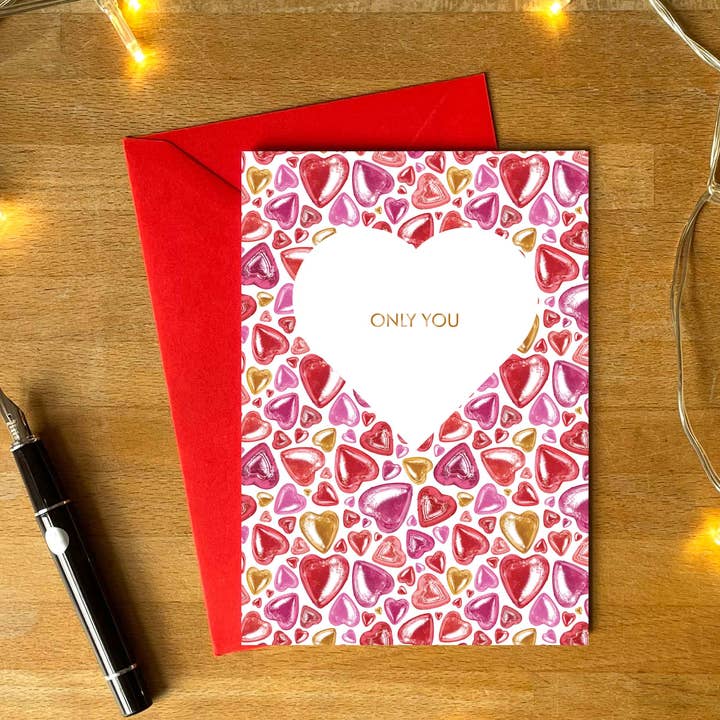 Only You Greetings Card for wholesale by Amy Hood Illustration