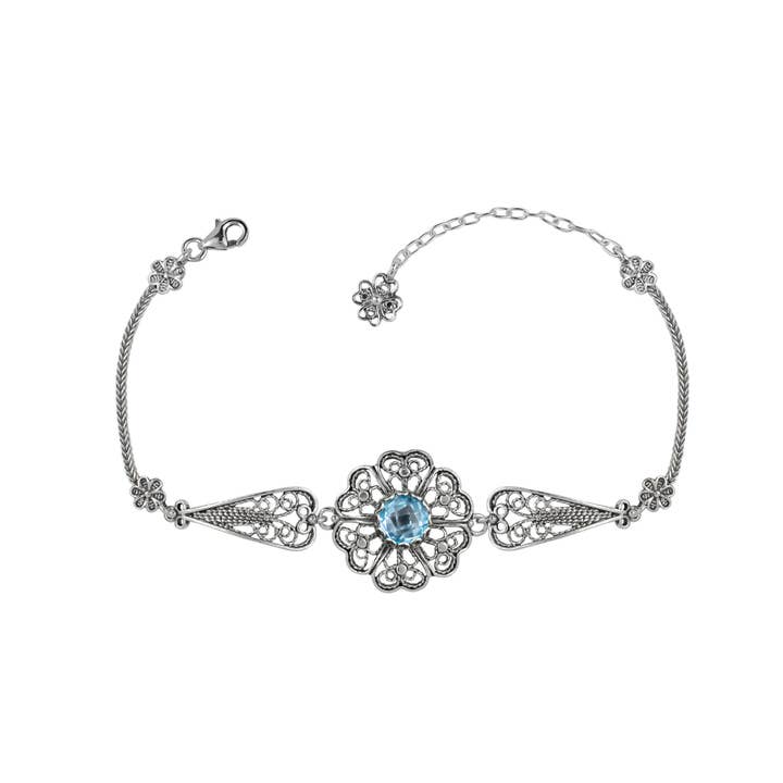 Filigranist Jewelry - Wholesale Link & Chain Bracelet - Sterling Silver Clover Flower Woman Link Bracelet20