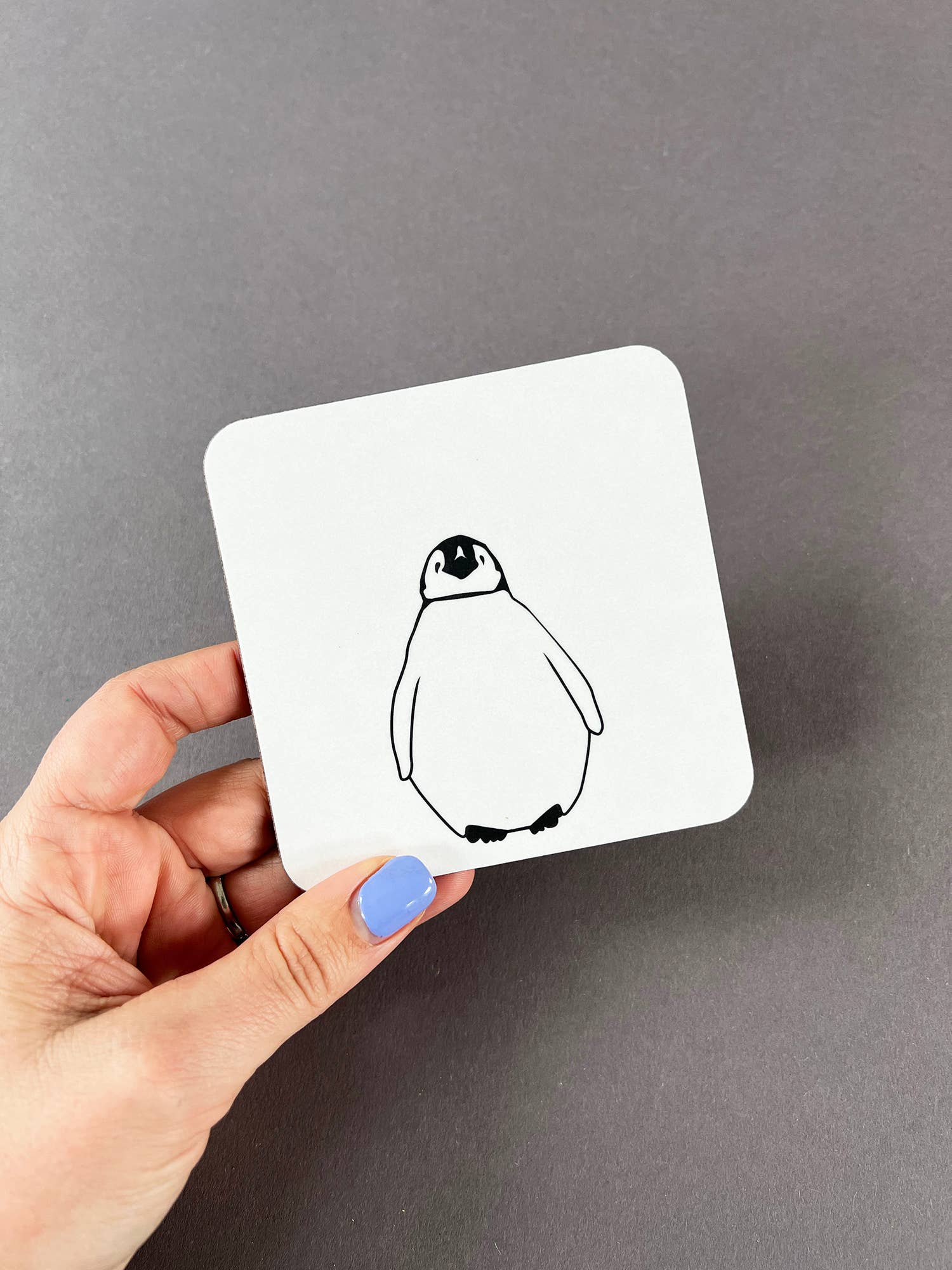 Penguin Ink – wholesale Coasters – Baby Penguin Up Coaster1