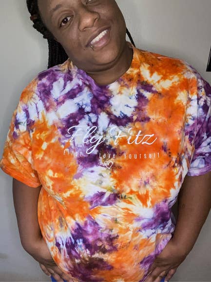 "Plum Crush" Love Yourself Tie-Dye T-Shirt for wholesale by Fly Fitz Apparel