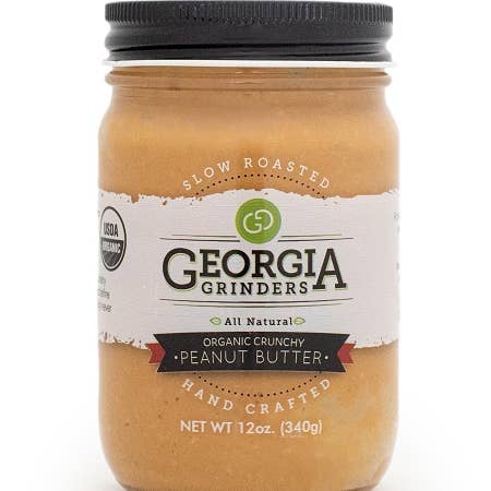 Organic Crunchy Peanut Butter 12oz (6 Pack) for wholesale by Georgia Grinders