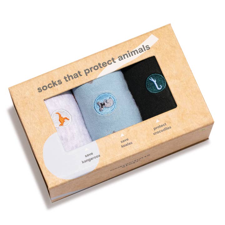 Boxed Set Socks that Protect Animals (Australian Animals) for wholesale by Conscious Step