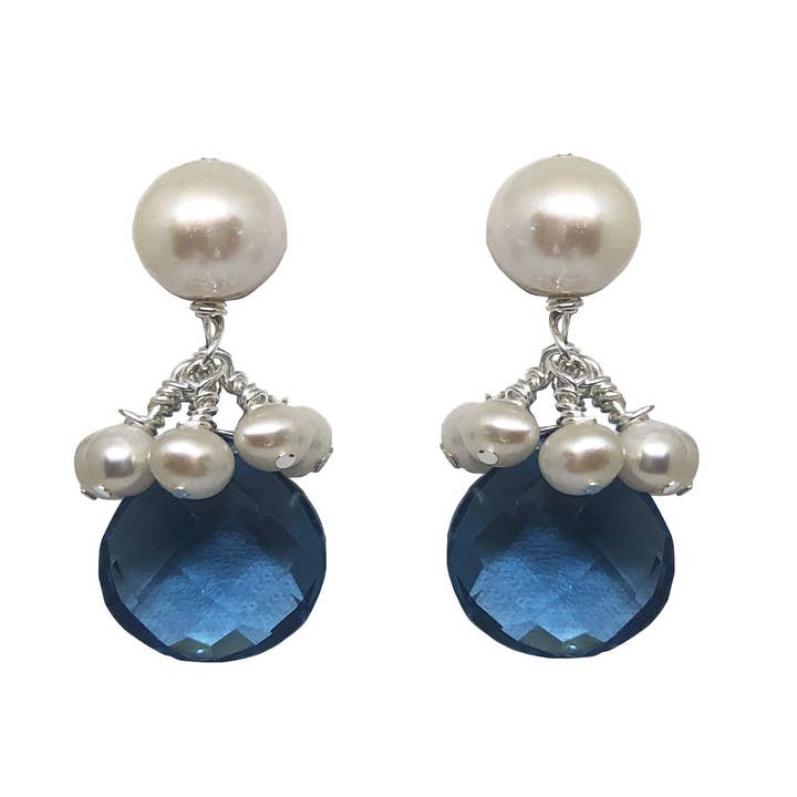 Audrey droppar i indigo för wholesale av Meg Carter Designs