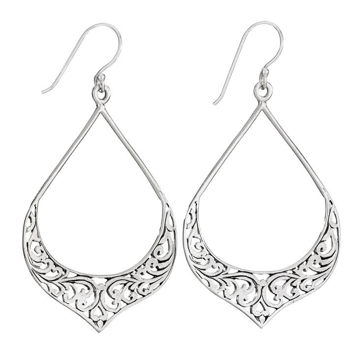 Boucle d'oreille Jangle Dangle en argent sterling pour la vente par Tiger Mountain Jewelry