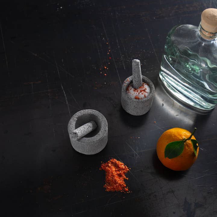 Utilitario Mexicano - Wholesale Mortar & pestle - STONE MOLCAJETE / MINI1