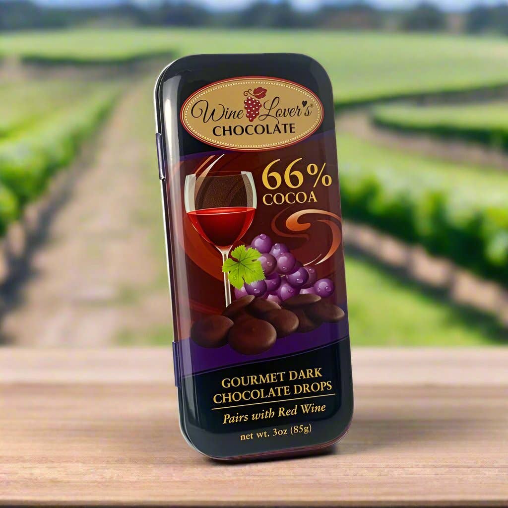 The San Francisco Chocolate Factory - Wholesale Chocolate Bar - 3oz Tin Wine Lover's Chocolate - Pairs with Red Wines2