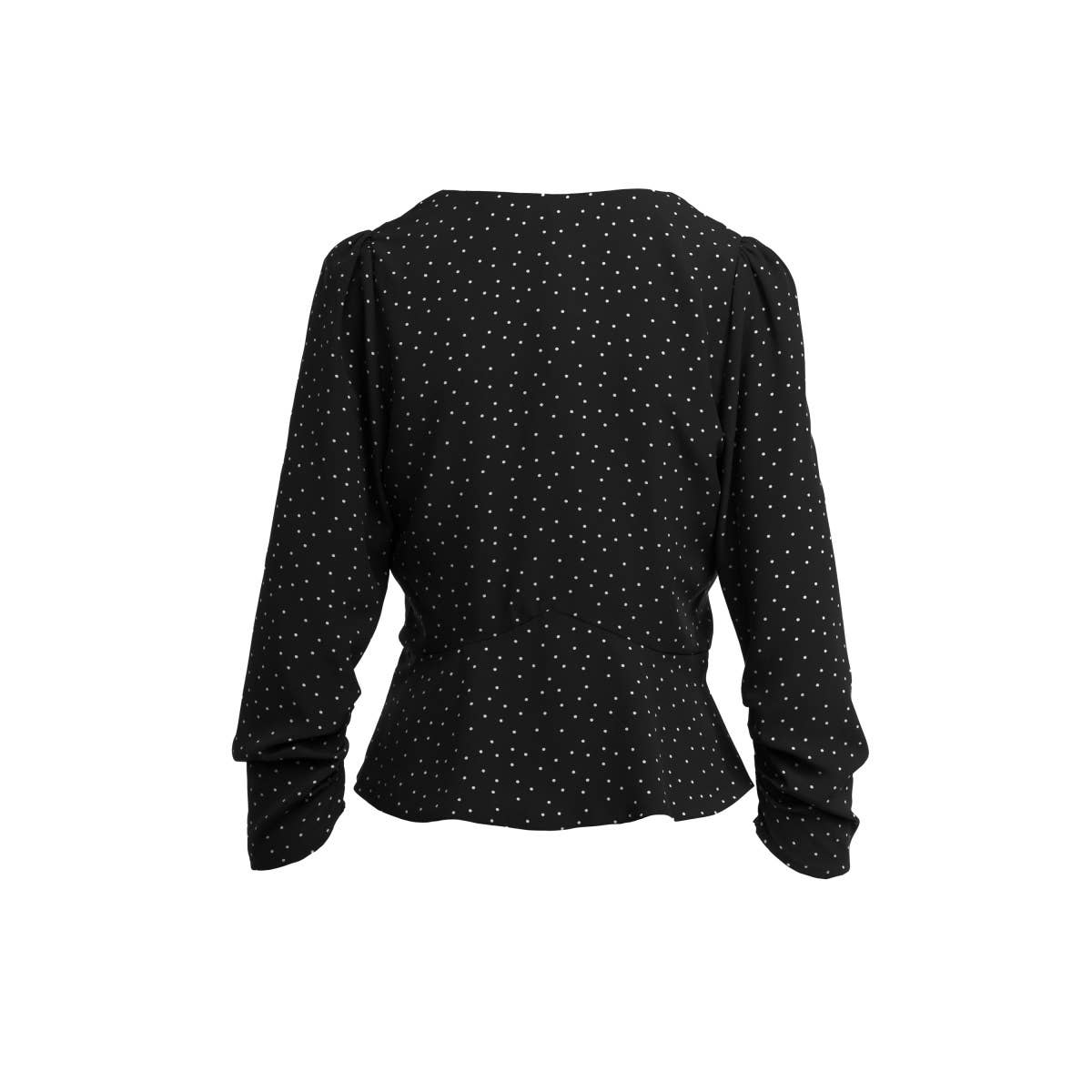 Naked Zebra Rack - Wholesale Blouse - Women's - Long Puff Sleeve Button Down Blouse3