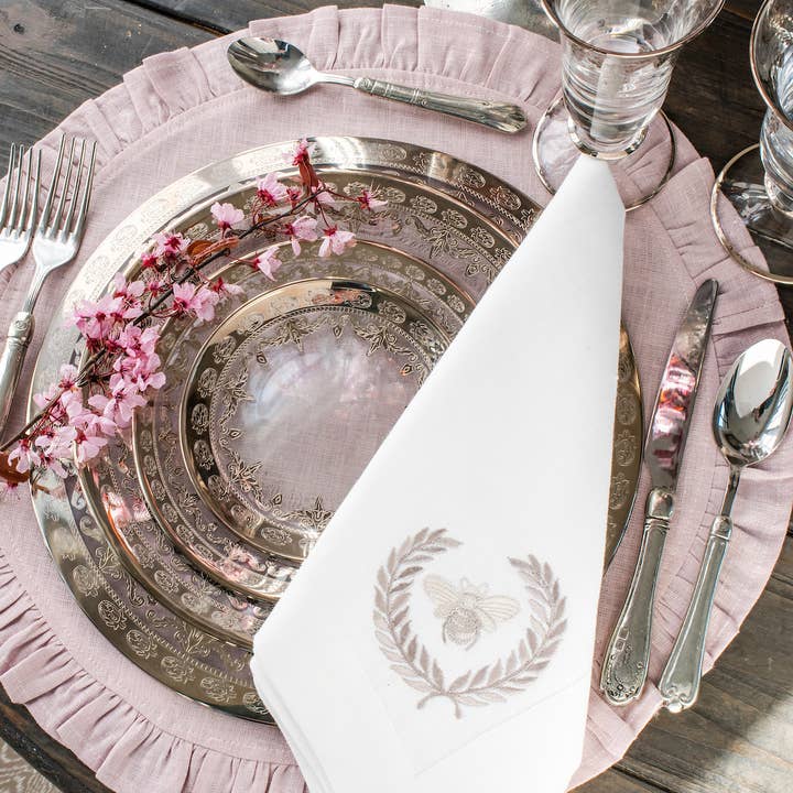 Arte Italica & Crown Linen Designs - Wholesale Appetizer Serveware - Vetro Platinum Bread / Canapé Plate6