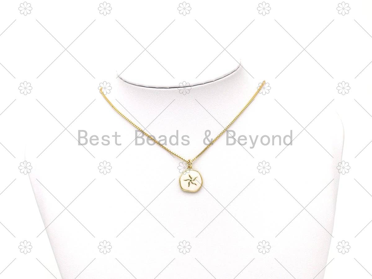 BestBeads&Beyond - Vente Breloques/médailles personnalisées - Breloque hippocampe et fleur en émail, Sku #Y6013