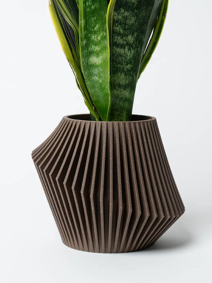 DISC™ Brown Boho Planter for wholesale by Woodland Pulse