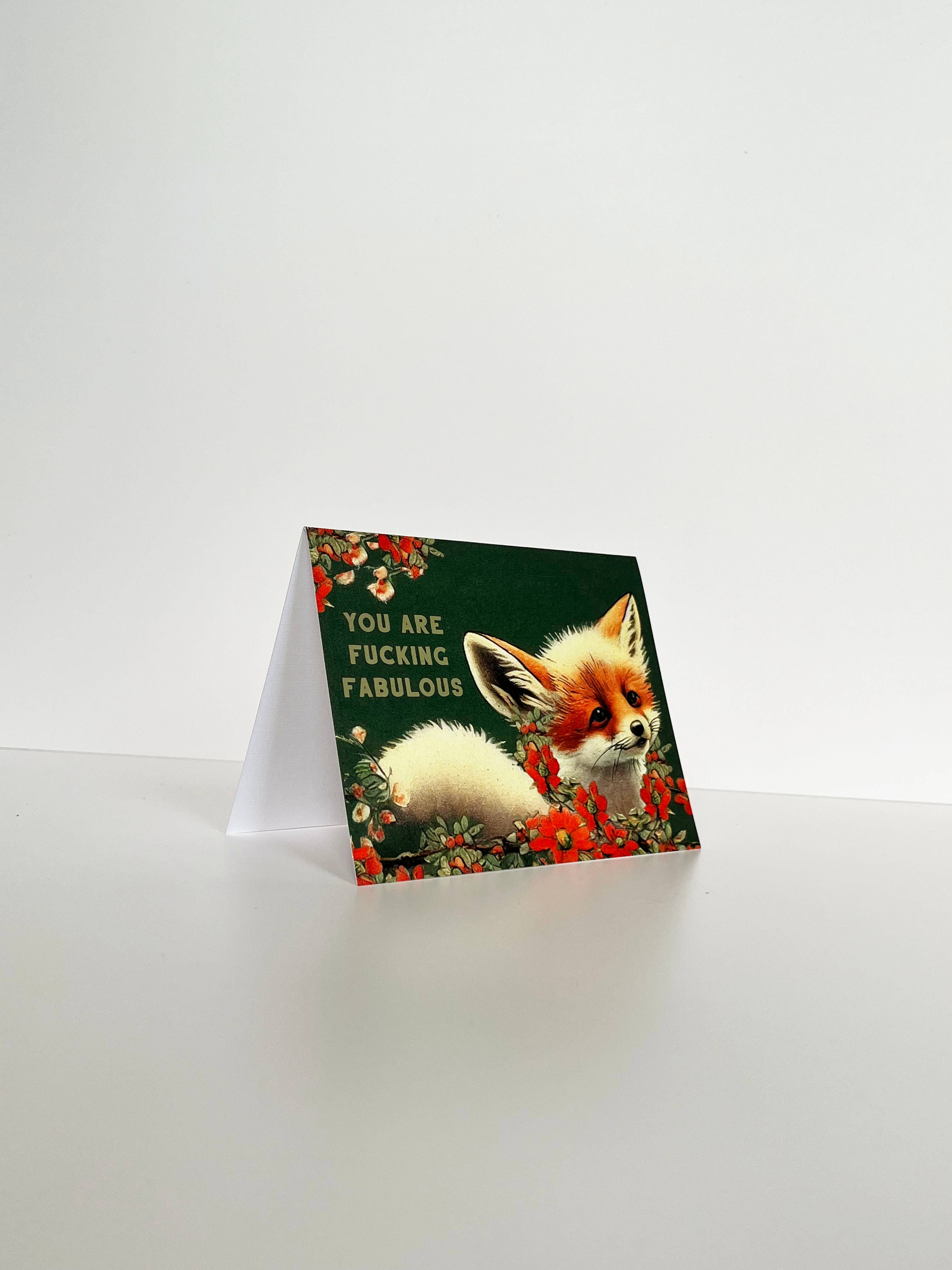 The Coin Laundry - Vendita all'ingrosso Biglietti d'amore - You are Fucking Fabulous Fox, divertente biglietto di incoraggiamento all'amore4