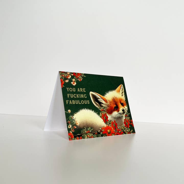 The Coin Laundry - Wholesale Love Card - You are Fucking Fabulous Fox - Funny Love Encouragement Card4